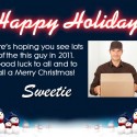 Happy holiday from the UPS man and Sweetie