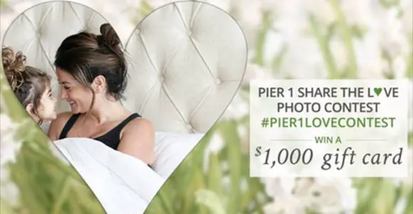 It's back! Enter Pier 1's Share the Love Photo Contest and you could be one of the ten $1,000 Pier 1 gift card winners!