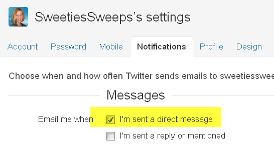 twitter email notifications