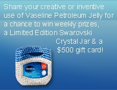 win a vaseline bedazzled jar from the Dry Skin Tour