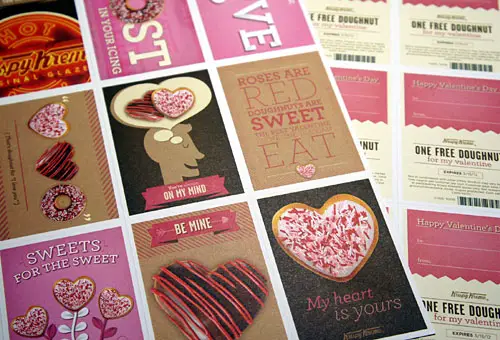 krispy kreme free valentines cards