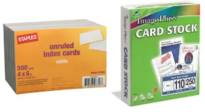 where to buy sweepstakes supplies, papers vs cards, card stock, index cards, mail in sweepstakes tips