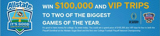 Allstate It's Good Sweepstakes Winner Announced