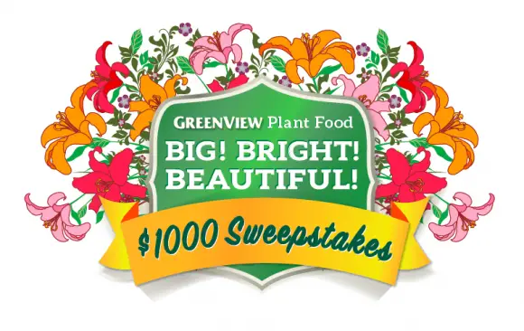 GreenView Plant Food Big Bright Beautiful Plants $1,000 Sweepstakes 10/31/15