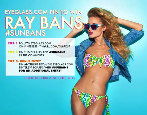 Eyeglass.com Pin to Win Ray Ban Sunglasses