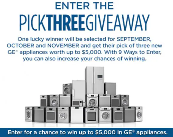 American Home Shield You Pick Three Fall $15,000 Appliance Giveaway