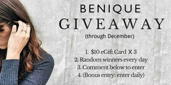 Benique Jewelry Daily Gift Card Giveaway
