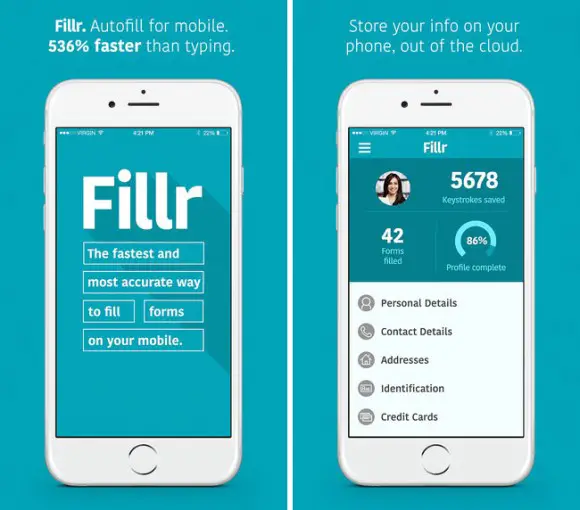 Fillr is a Free Mobile Safari Form Filler