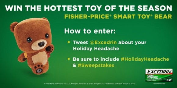 Excedrin Holiday Headache Twitter Sweepstakes