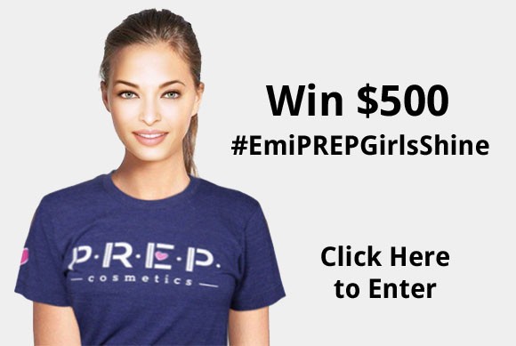 PREP Cosmetics #EmiPREPGirlsShine $500 Giveaway