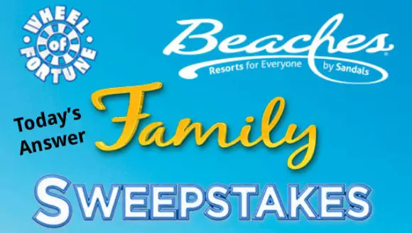 Wheel Of Fortune Beaches Resorts Family Sweepstakes Answers