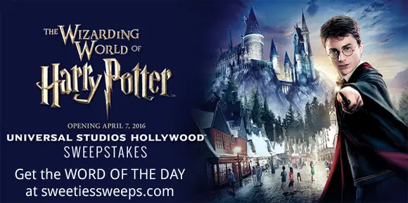 Extra TV Wizarding World of Harry Potter Universal Studios Hollywood Sweepstakes Word Of The Day