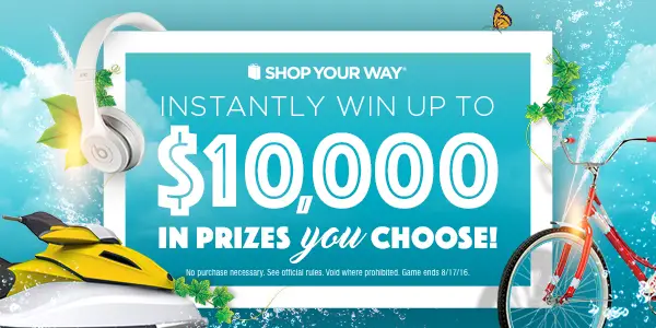 ShopYourWay $10,000 Summer Basket Instant Win Game