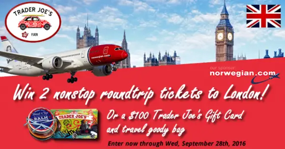 Trader Joes Fan's London Calling Sweepstakes