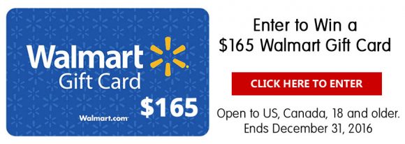 $165 Walmart Gift Card Giveaway