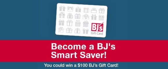 BJ's Smart Saver $100 Gift Card Giveaway