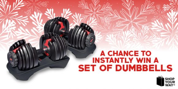 Shop Your Way Jingle Bells Dumbbells Instant Win Game