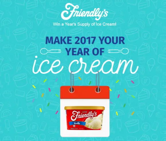 Win Free Friendly's Ice Cream for a Year