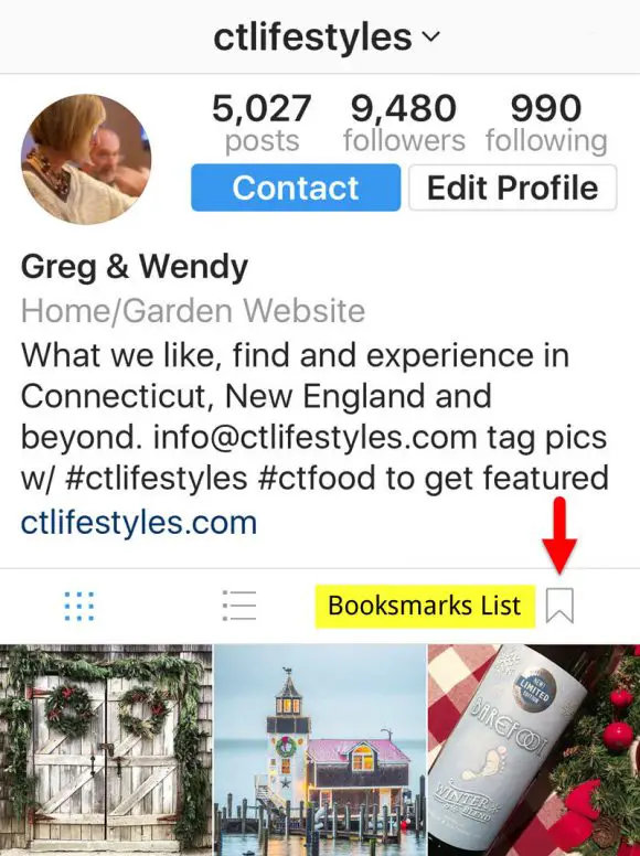 How to Add a Bookmark and Find the Instagram Bookmarks List