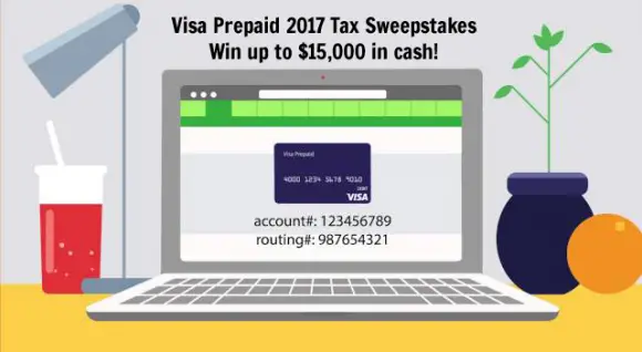Visa Prepaid 2017 Tax Cash Sweepstakes