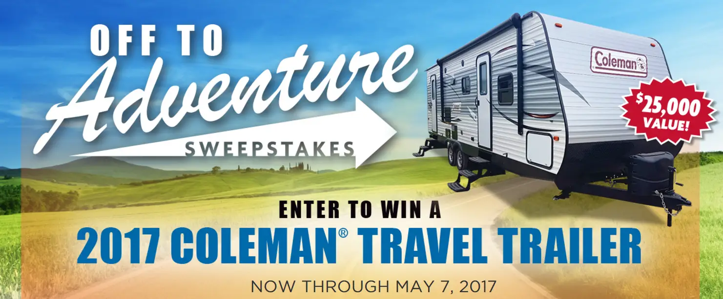 Win a Coleman RV from Camping World Off to Adventure Sweepstakes