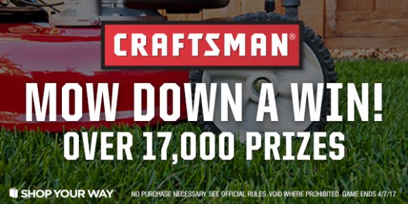 Shop Your Way Top Craftsman Mower Instant Win Game