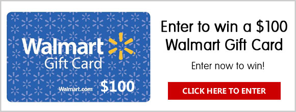 Click Here for your chance to win a $100 Walmart Gift Card from Mom on a Dime in their new bi-weekly giveaway.