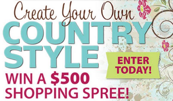 Country Sampler Magazine is giving away $500 to one lucky winner and ten one-year magazine subscriptions. Enter online or by mail