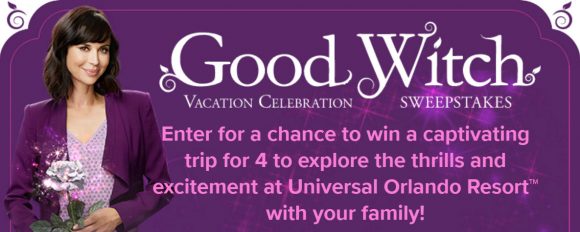 You could win a 3-night trip for four to experience it all for you and 3 friends if you enter and win the Hallmark Channel Good Witch Vacation Celebration Sweepstakes and are chosen as the grand prize winner.