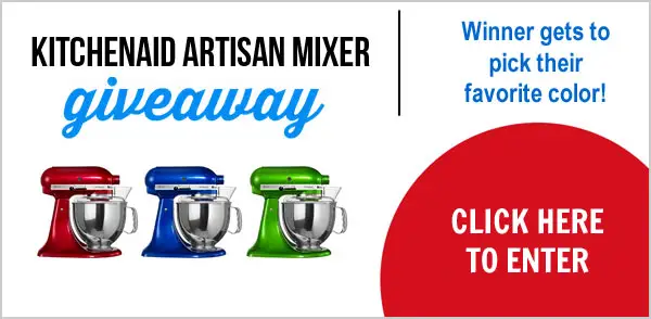 Enter to win a Kitchenaid Mixer