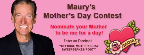 Enter for your chance to win a trip to the The Maury Show and a Free coaching session with Maury for you and a guest