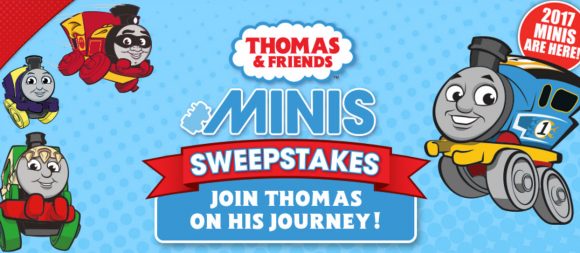 Enter for your chance to win Thomas & Friends merchandise and toys worth over $3,000! One Grand Prize winner will receive party favors for five of his/her friends, $1,500 worth of Thomas & Friends Merchandise and Toys, $200 Part City gift card, $1,250 cash, and 12 MINIS Party Favor Packs. The new 2017 MINIS are here! Submit a photo of your kid with their MINIS collection to enter to win!