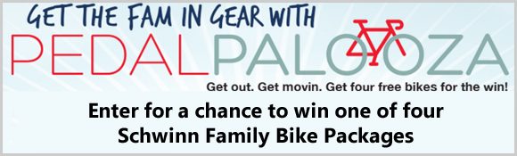 Enter for a chance to win one of four Schwinn Family Bike Packages or one of 220 other prizes in the Land O'Frost PedalPalooza Sweepstakes