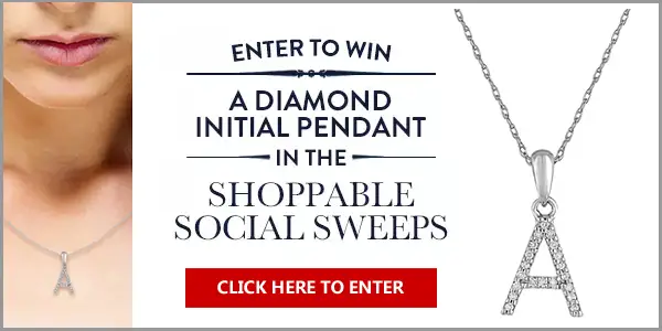 Click Here for your chance to win Diamond Initial Pendant with a value of $295 from Bailey Banks & Biddle. Bailey Banks & Biddle celebrates the launch of social shopping on Instagram with their Social Shopping Sweepstakes by giving you the chance to enter to win a Diamond Initial Pendant. Choose which letter you want if you are the winner!

