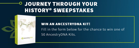 Select where you think your ancestors are from for the chance to win one of 50 FREE Ancestry.com DNA Kits.