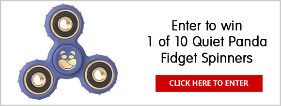 Click Here for your chance to win one of 10 fidget spinners from Quiet Panda. 