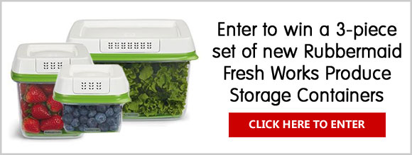 Click Here for your chance to win a 3-piece set of new Rubbermaid Fresh Works Produce Storage Containers