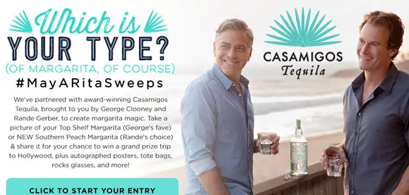 Take a picture of your Top Shelf Margarita or NEW Southern Peach Margarita and share it for your chance to win a grand prize trip to Hollywood, plus autographed posters, tote bags, rocks glasses, and more! Ruby Tuesday has partnered with award-winning Casamigos Tequila to create margarita magic. 