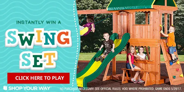 Click Here for your chance to win Backyard Discovery Somerset Wood Swing Set from @ShopYourWay or Shop Your Way Points.