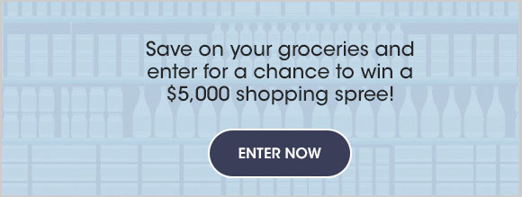 Want to win big and save? Enter Valpak's Great Grocery Giveaway for a chance to win a $5,000 shopping spree (awarded in the form of a check)