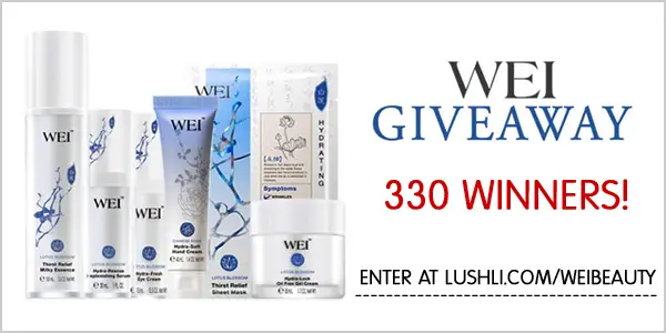 Click Here for your chance to win one of 30 sets of beauty products from Wei Beauty worth $302.