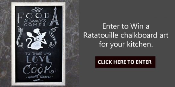 Enter for your chance to win a mini Ratatouille chalkboard art for your kitchen