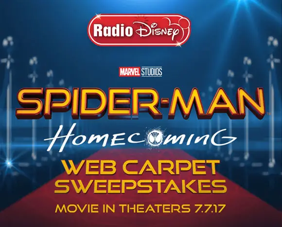 Radio Disney Spider-Man Homecoming Web Carpet Sweepstakes Code