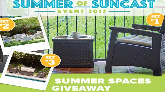  To celebrate the start of summer, Suncast is offering three lucky winners their choice of incredible outdoor furniture prize packages. 