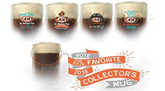 50 WINNERS! Vote for your favorite A&W mug design for your chance to win one of your very own