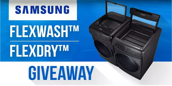 Enter for your chance to revamp your laundry space with Samsung a FlexWash and FlexDr washer and dryer.