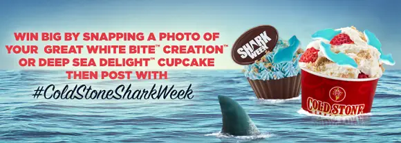 Create the ultimate  Shark Week FIN-spiration Board & you could win a $900 for a Cold Stone Shark Week Watch Party!