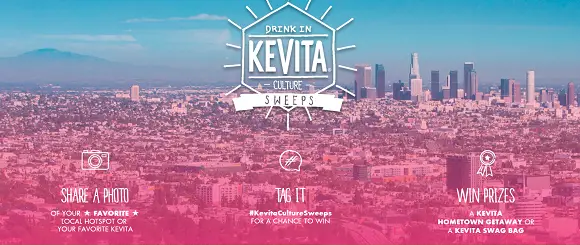 Drink in the local culture with the KeVita Culture Sweepstakes! You could win a chance to explore your city’s culture with the KeVita Hometown Getaway, prize packs, and free KeVita.