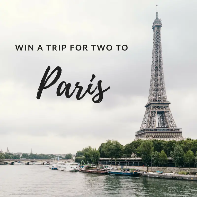 Enter for your chance to win a trip for two to Paris that includes $750 TripCash to a luxury hotel in Paris and a $1,950 credit towards airfare for two