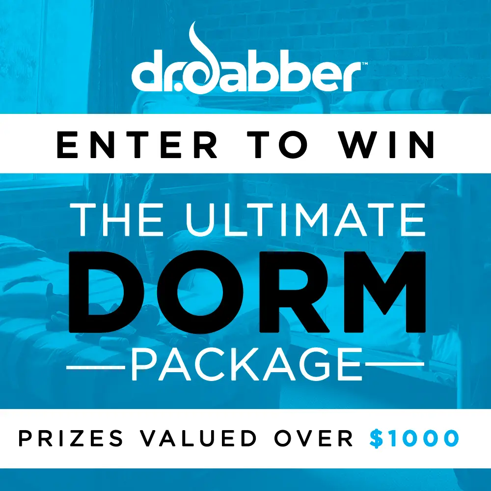 Dr. Dabber is giving away over $1000 in prizes. We call it the ULTIMATE DORM PACKAGE. One lucky winner can kick off the school year right, while we help make their dorm #LitFam! Don't forget to share and tag your co-workers, family & friends who would love a chance to win this FIRE giveaway!